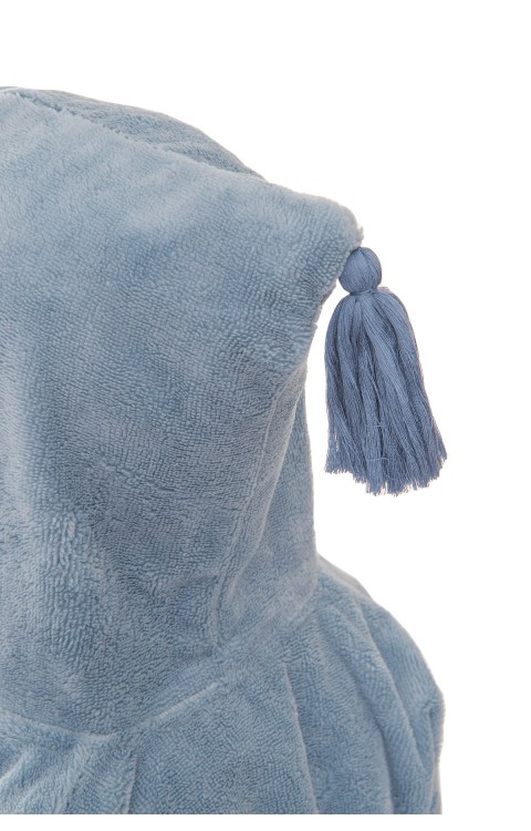 BAMBU BORNOZ ÇOCUK (3-4 Yaş  Mavi)