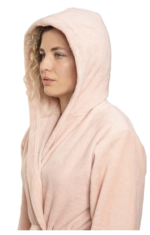 Bambu Bornoz Yetişkin Havlu Capella (L/XL  PEMBE)