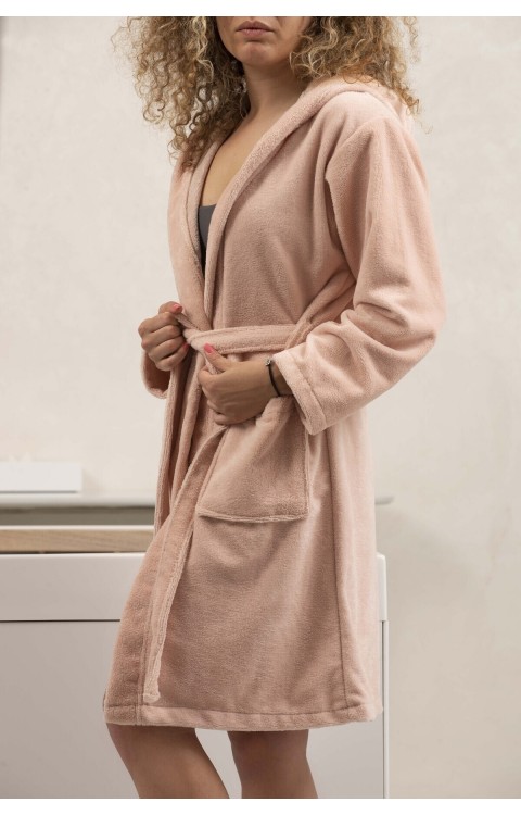 Bambu Bornoz Yetişkin Havlu Capella (L/XL  PEMBE)