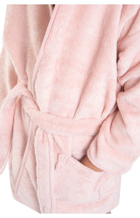 BAMBU ÇOCUK BORNOZ ORGANİK (0-2 Yaş  PEMBE)