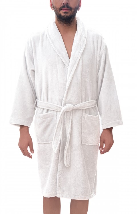 BORNOZ BAMBU YETİŞKİN (L/XL  Beyaz)