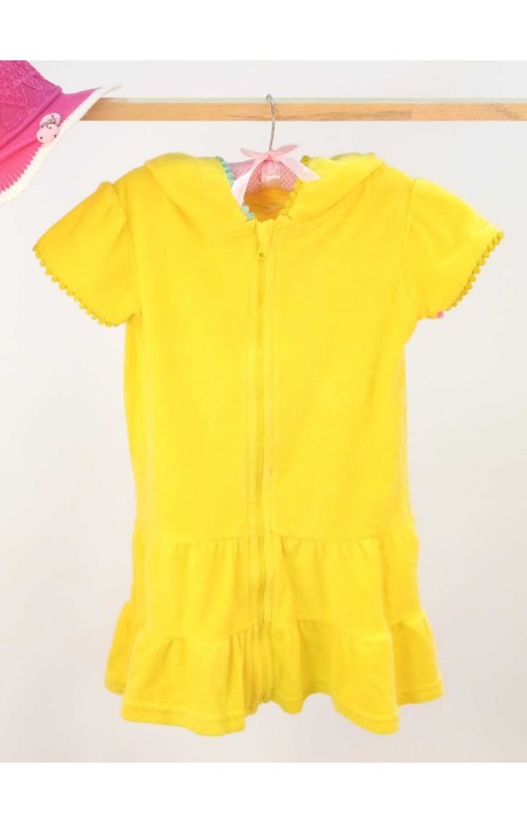 çocuk havlu plaj elbisesi (9-10 Yaş  Sarı)