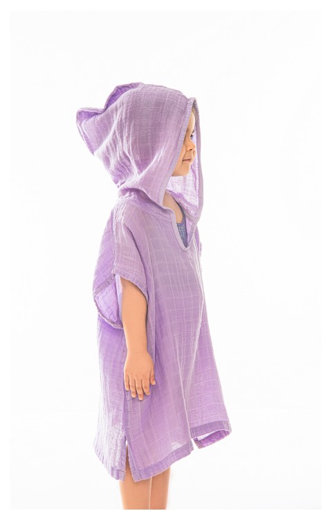 MÜSLİN ÇOCUK PANÇO (0-2 Yaş  Mor)