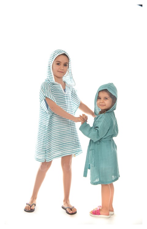 MÜSLİN ÇOCUK PANÇO (2-4 Yaş  Yeşil)