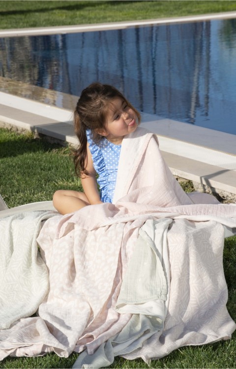 Müslin Kundak Örtü Bebek Rıgel ( 95 x 95 MİNTYEŞİLİ)