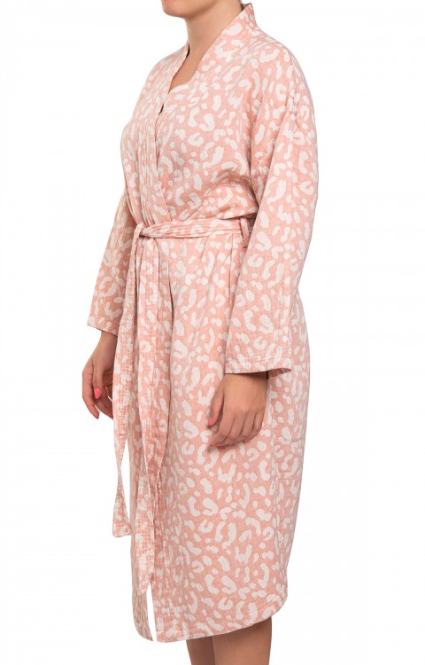 yetişkin bornoz plaj kıyafeti (S/M  Pembe)